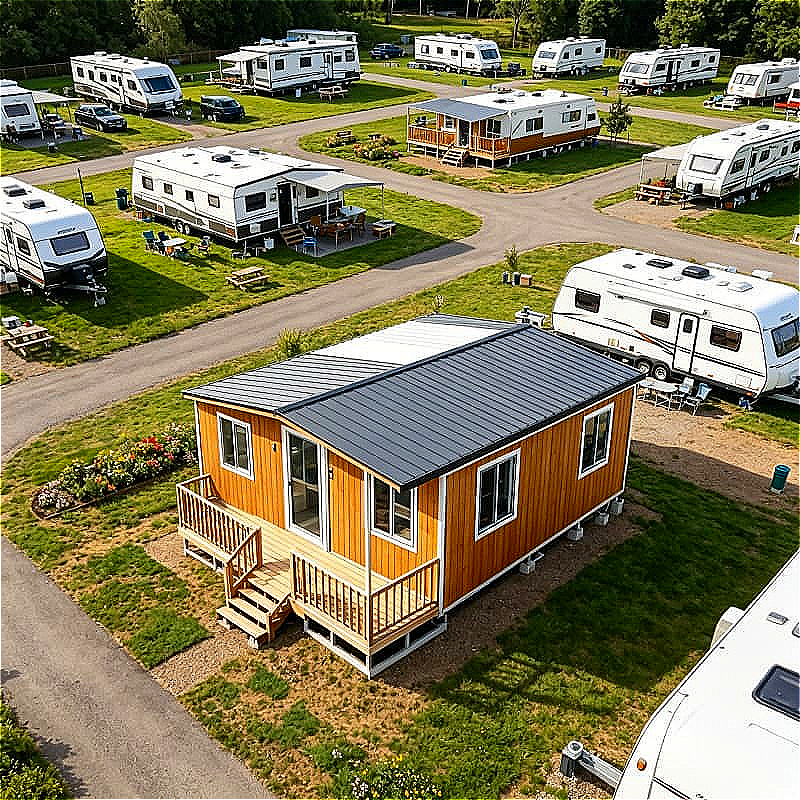 Hunting And Camping In Forest - Customized Movable Container House Foldable Modular