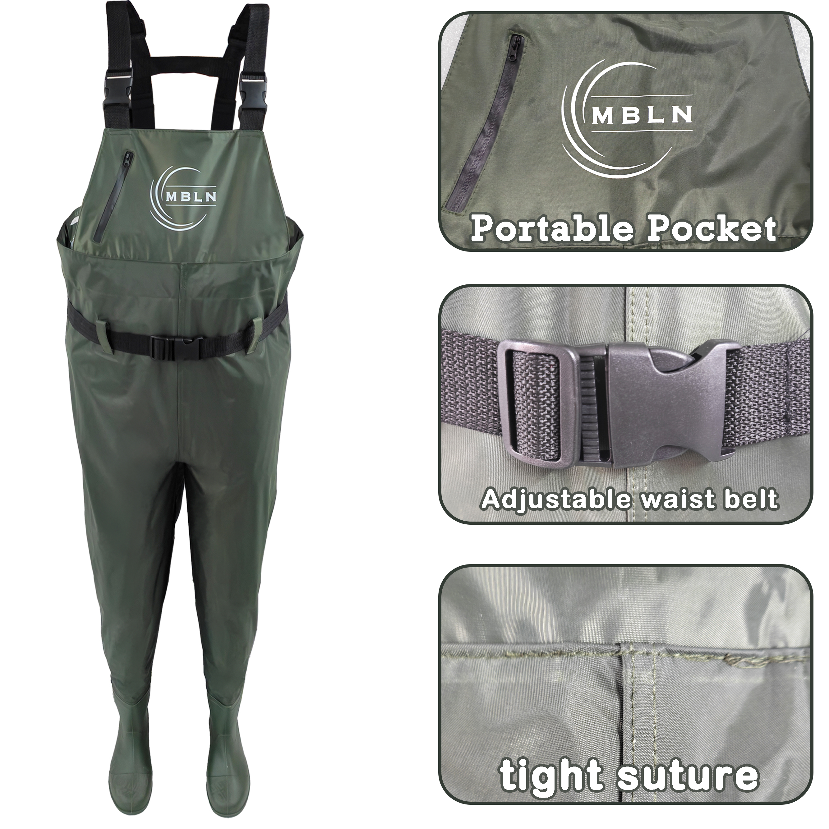 MBLN Fishing Chest Waders with - Fishing Waders Breathable のレビューと価格