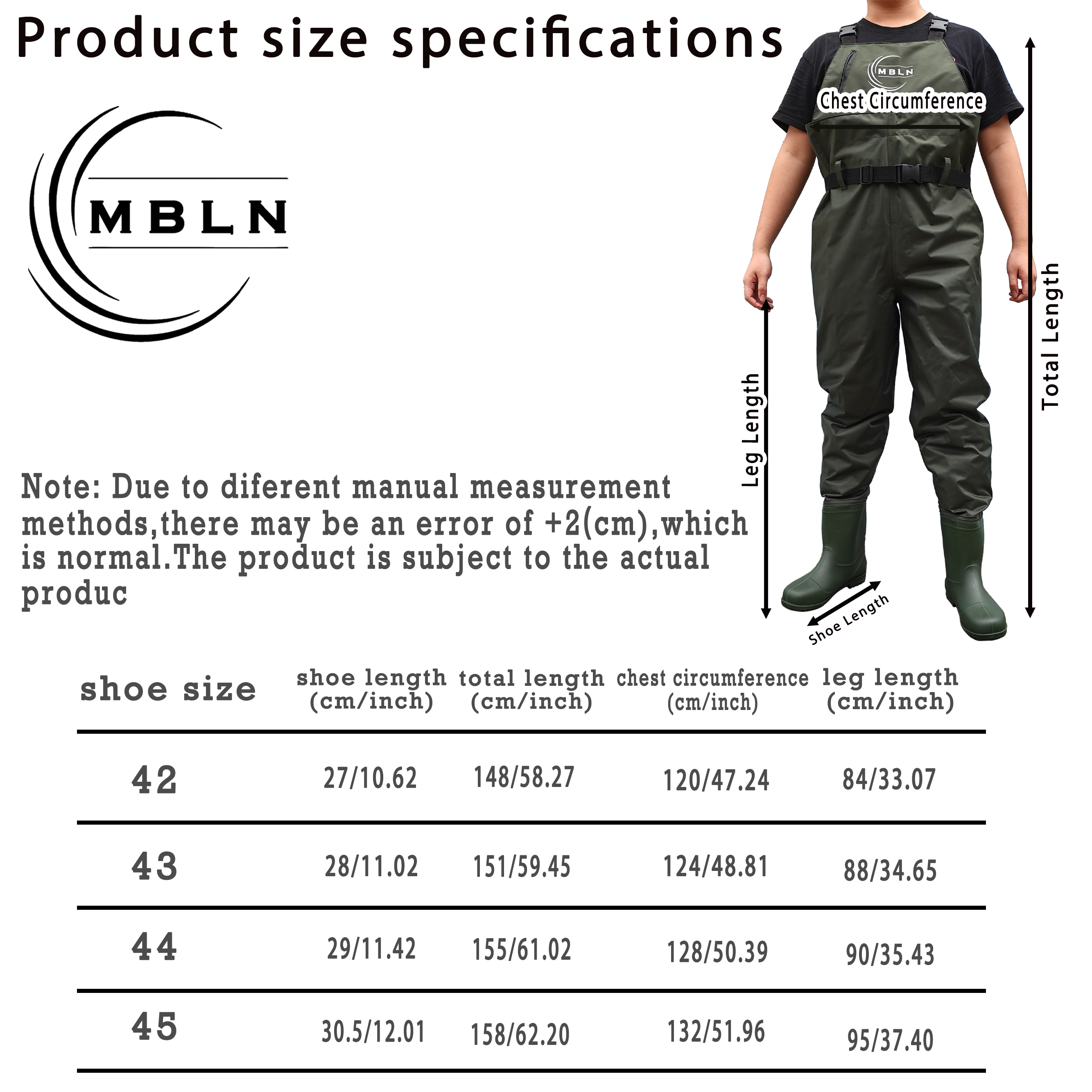 MBLN Fishing Chest Waders with - Fishing Waders Breathable のレビューと価格