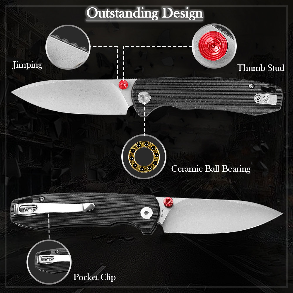 TRIVISA Folding Knife for Men, - Outdoor Hunting Gifts のレビューと価格