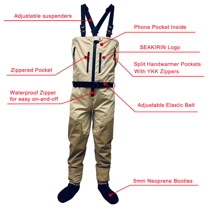 Zip-front Breathable Stout Che - Fishing Waders Breathable のレビューと価格