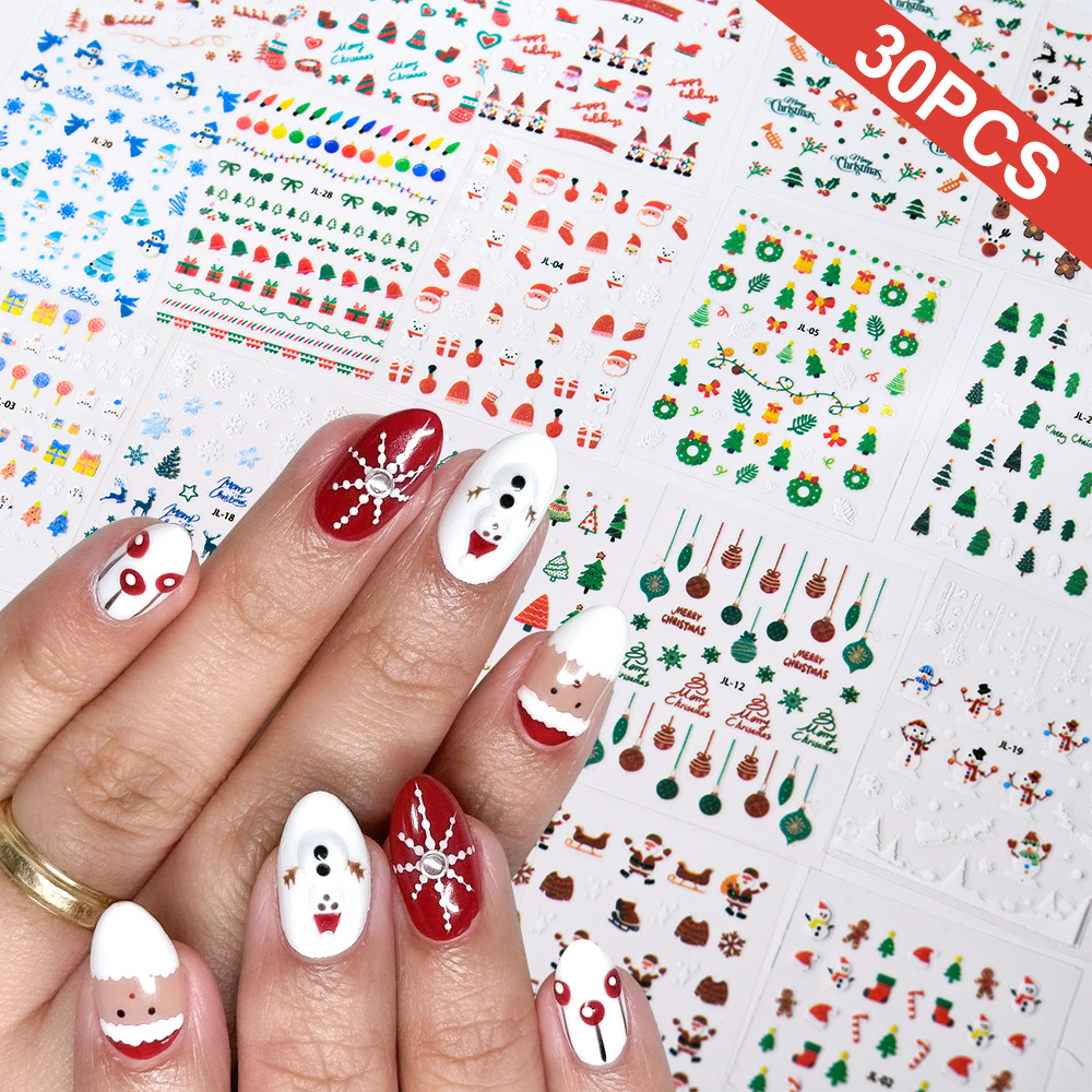 30pcs Christmas Nail Art Stick - Elk Bugle Call のレビューと価格