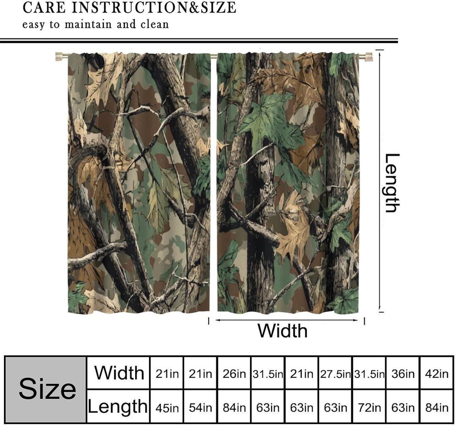 Forest Camouflage Curtains, Fo - Hunting And Camping In Forest のレビューと価格