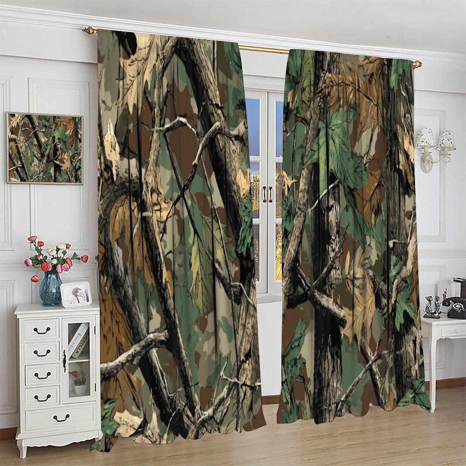 Forest Camouflage Curtains, Fo - Hunting And Camping In Forest のレビューと価格