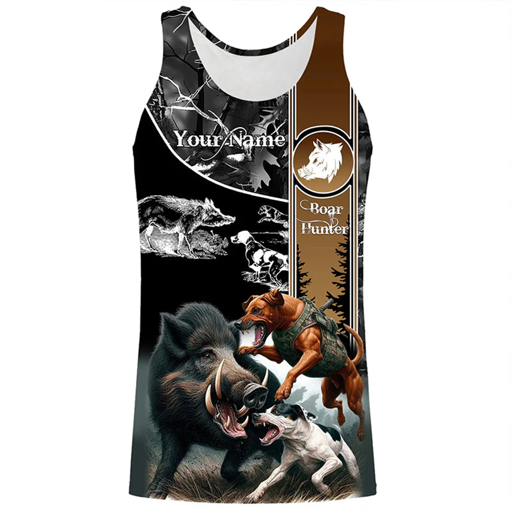 Custom Name Boar Hunter Tank T - Hunting Dog Outdoor のレビューと価格