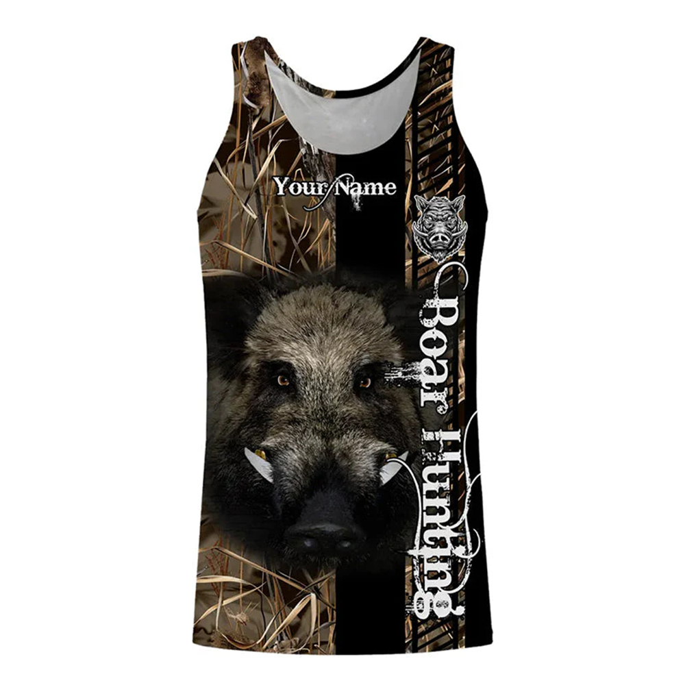 Custom Name Boar Hunter Tank T - Hunting Dog Outdoor のレビューと価格