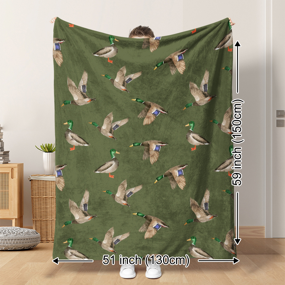 Mallard Duck Fleece Blanket Hu - Outdoor Hunting Gifts のレビューと価格
