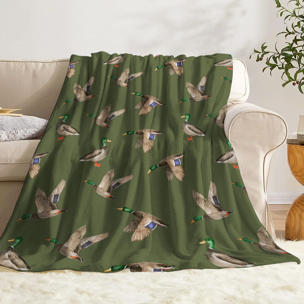 Mallard Duck Fleece Blanket Hu - Outdoor Hunting Gifts のレビューと価格