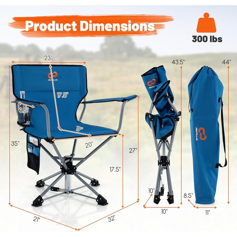360 Degree Swivel Folding Hunt - Hunting And Fishing Outdoor Chairs のレビューと価格