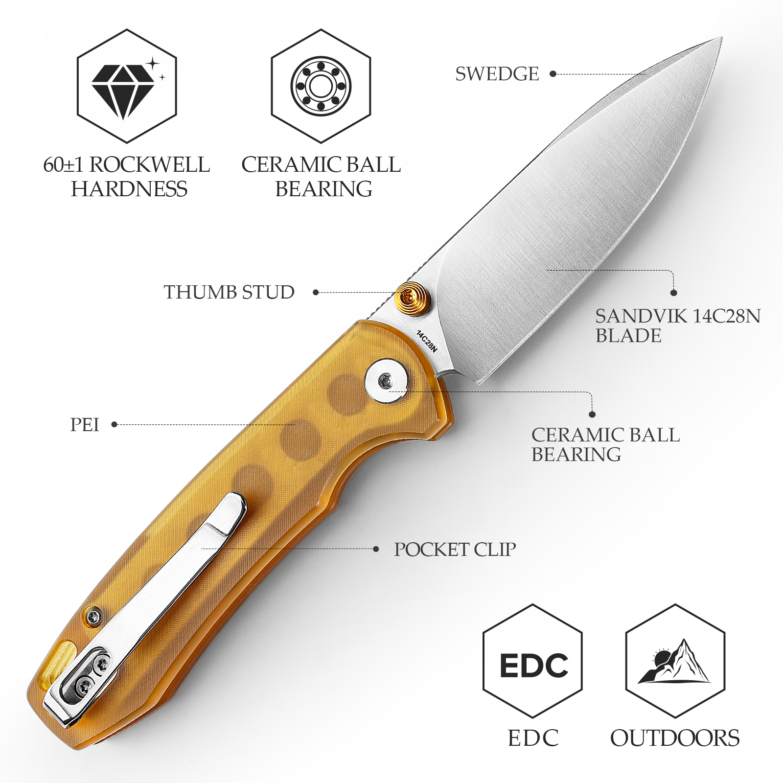 TRIVISA Dragonfly Pocket Knife - Outdoor Hunting Gifts のレビューと価格