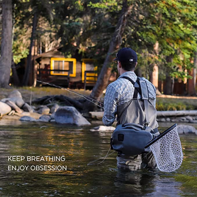 Men's Fly Fishing Waders Three - Fishing Waders Breathable のレビューと価格
