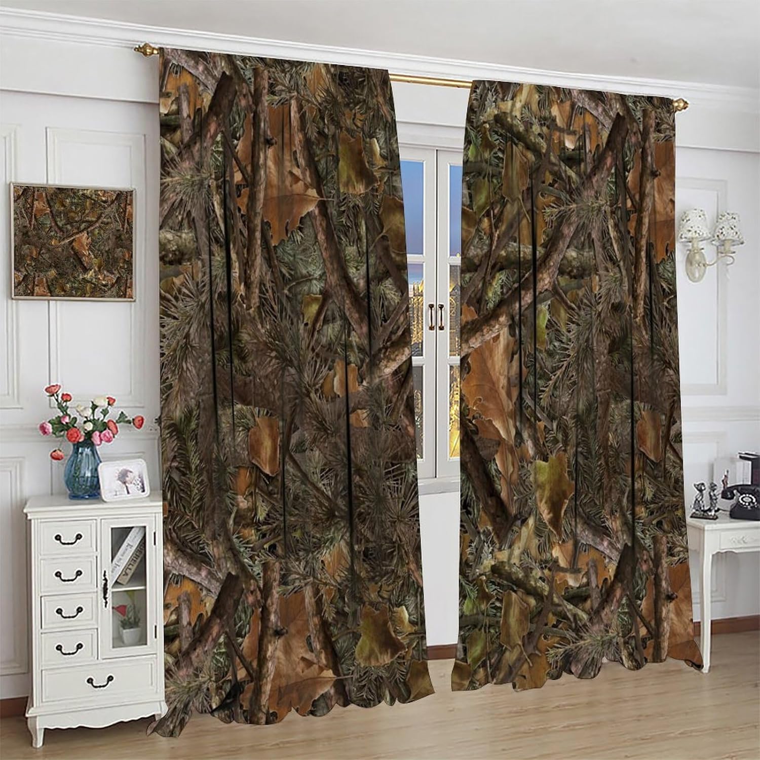 Camouflage Forest Blackout Cur - Hunting And Camping In Forest のレビューと価格