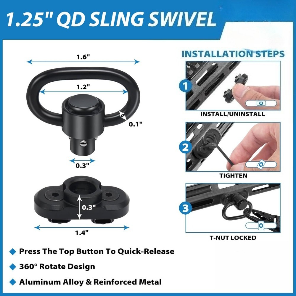Tactical 2 Point Rifle Sling Q - Rifle Sling Swivel のレビューと価格