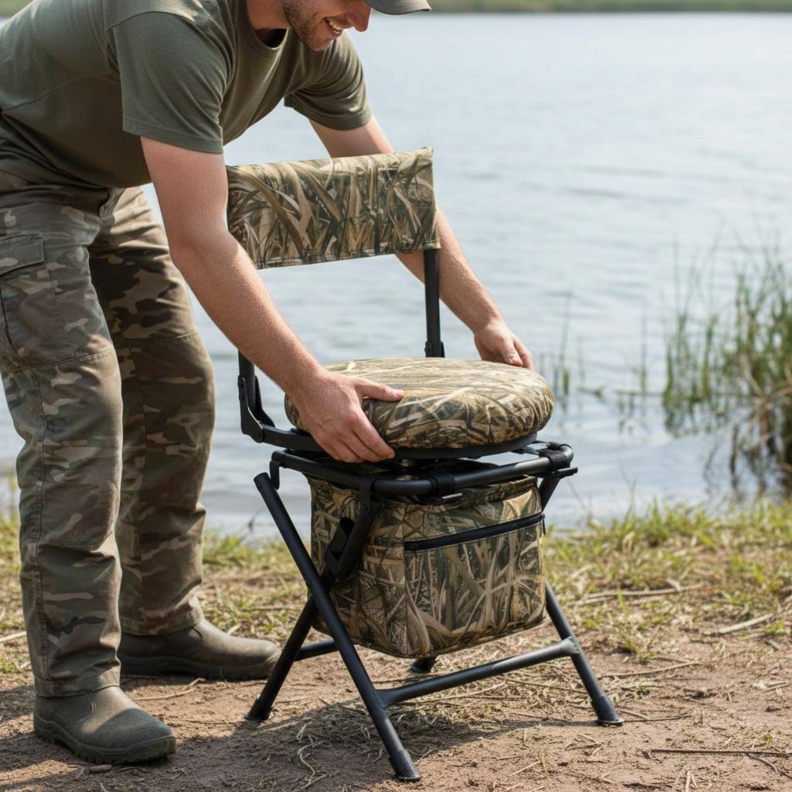 Fishing Chair Foldable Folding - Hunting And Fishing Outdoor Chairs のレビューと価格