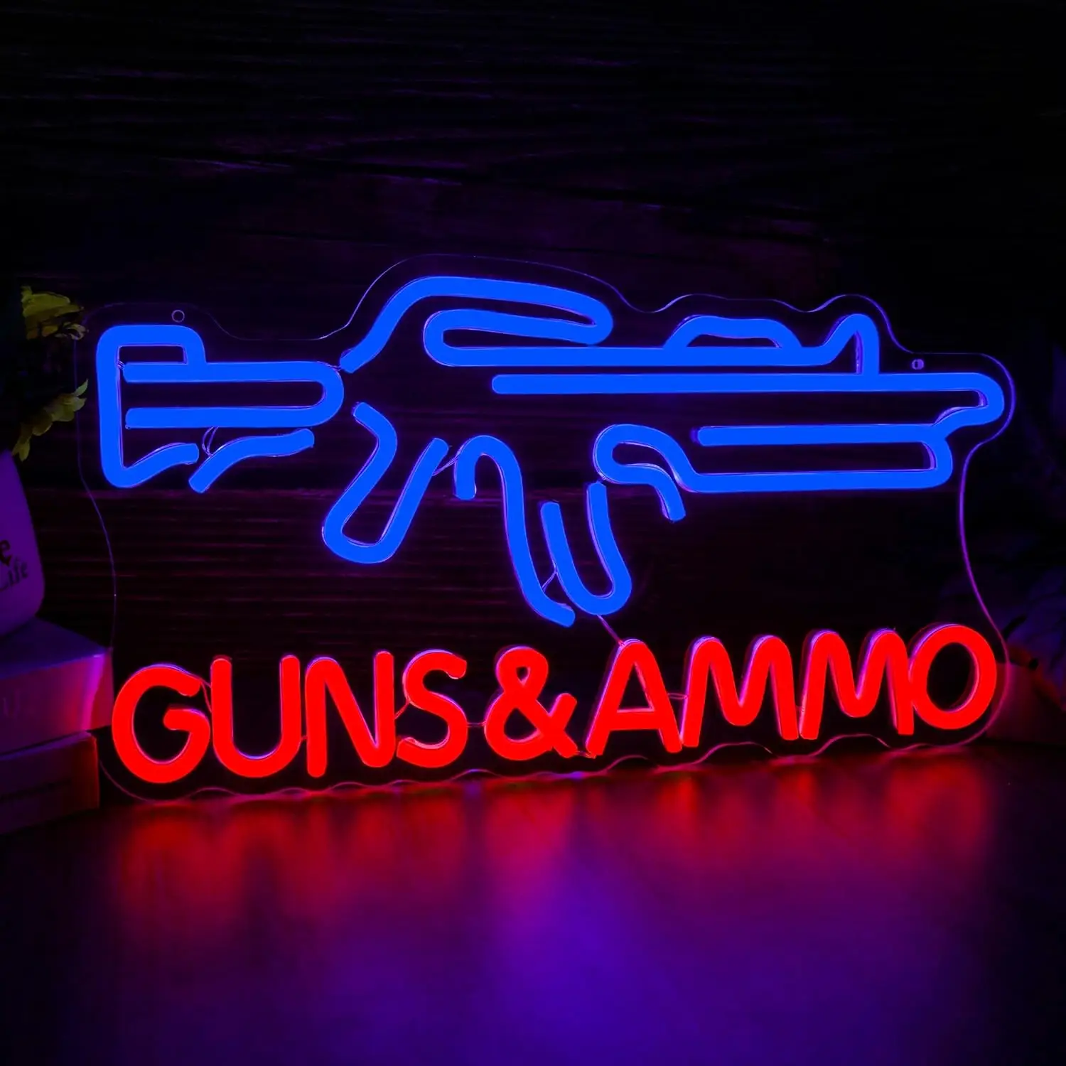 Gun Shop Neon Sign USB Powered - Hunting Outdoor Stores のレビューと価格