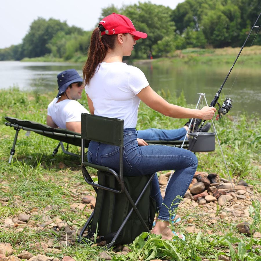 Backpack Cooler Chair Fishing  - Hunting And Fishing Outdoor Chairs のレビューと価格