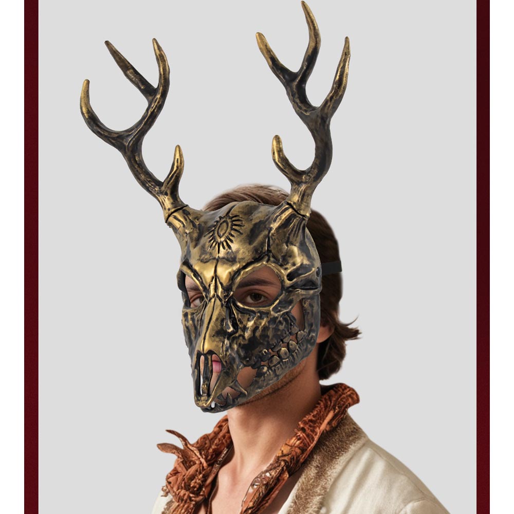 Animal Elk Mask Headpiece Cosp - Elk Bugle Call のレビューと価格