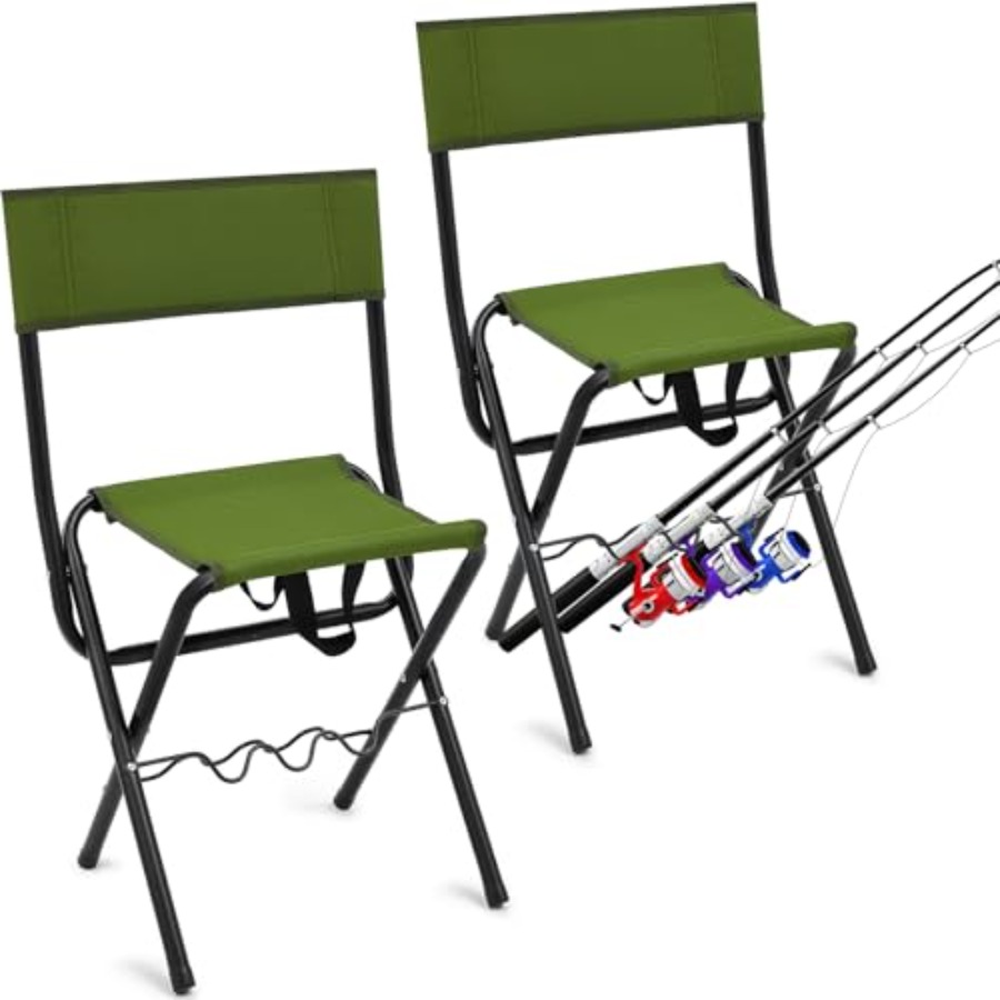 2 Pcs Summer Folding Fishing C - Hunting And Fishing Outdoor Chairs のレビューと価格