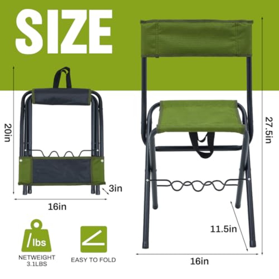 2 Pcs Summer Folding Fishing C - Hunting And Fishing Outdoor Chairs のレビューと価格