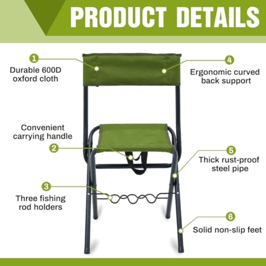 2 Pcs Summer Folding Fishing C - Hunting And Fishing Outdoor Chairs のレビューと価格
