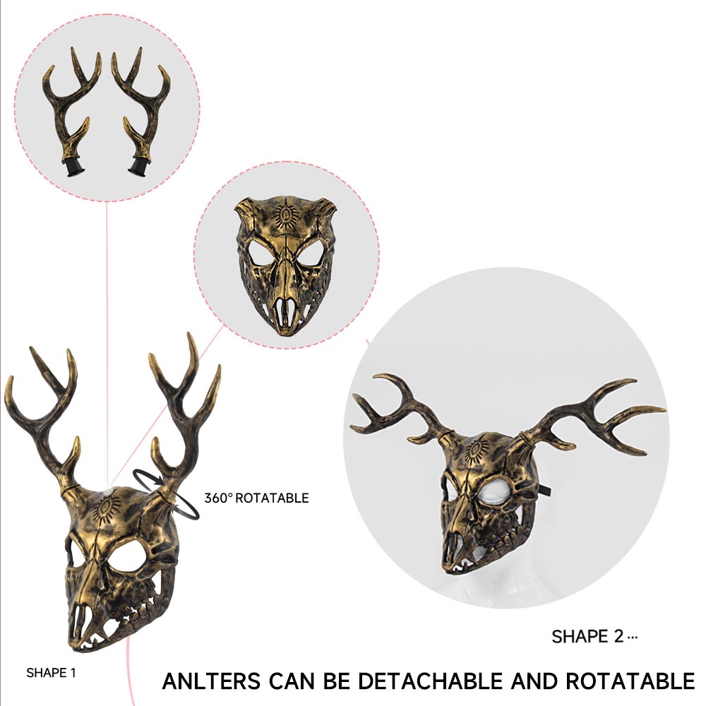 Wendigo Elk Mask Headpiece Cos - Elk Bugle Call のレビューと価格