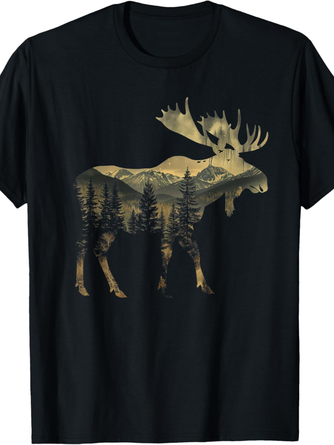 Moose Mountain Forest T-Shirt  - Hunting And Camping In Forest のレビューと価格