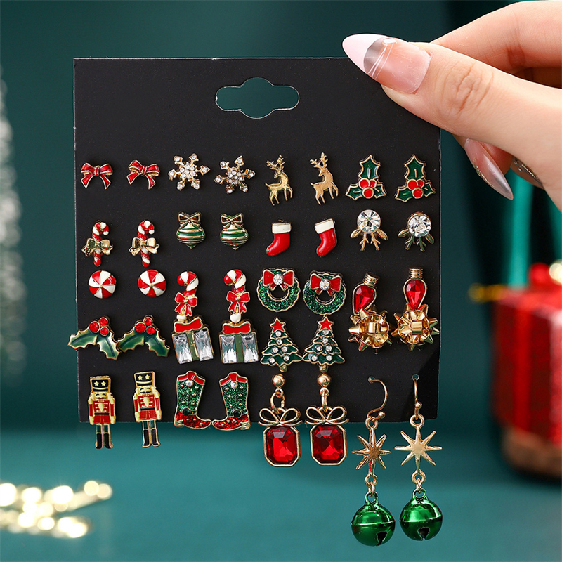 Christmas MIxed Earring Set Fo - Elk Bugle Call のレビューと価格