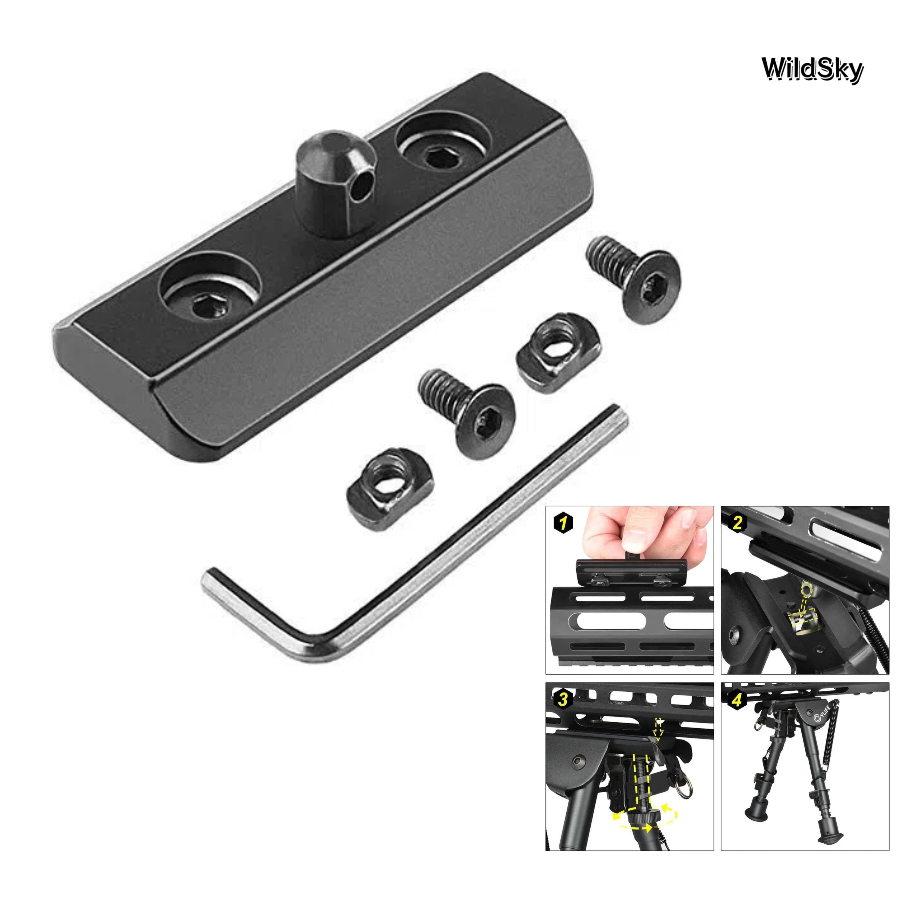 WildSky M-lok Mount Picatinny  - Bipod Rifle Mount のレビューと価格