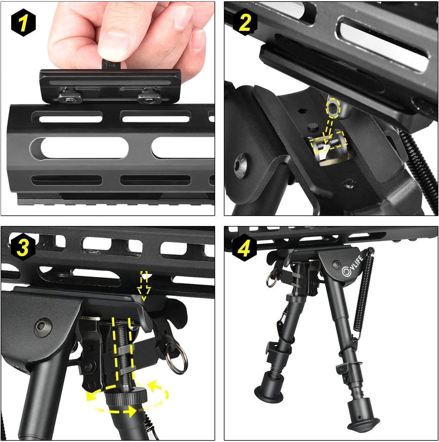 WildSky M-lok Mount Picatinny  - Bipod Rifle Mount のレビューと価格