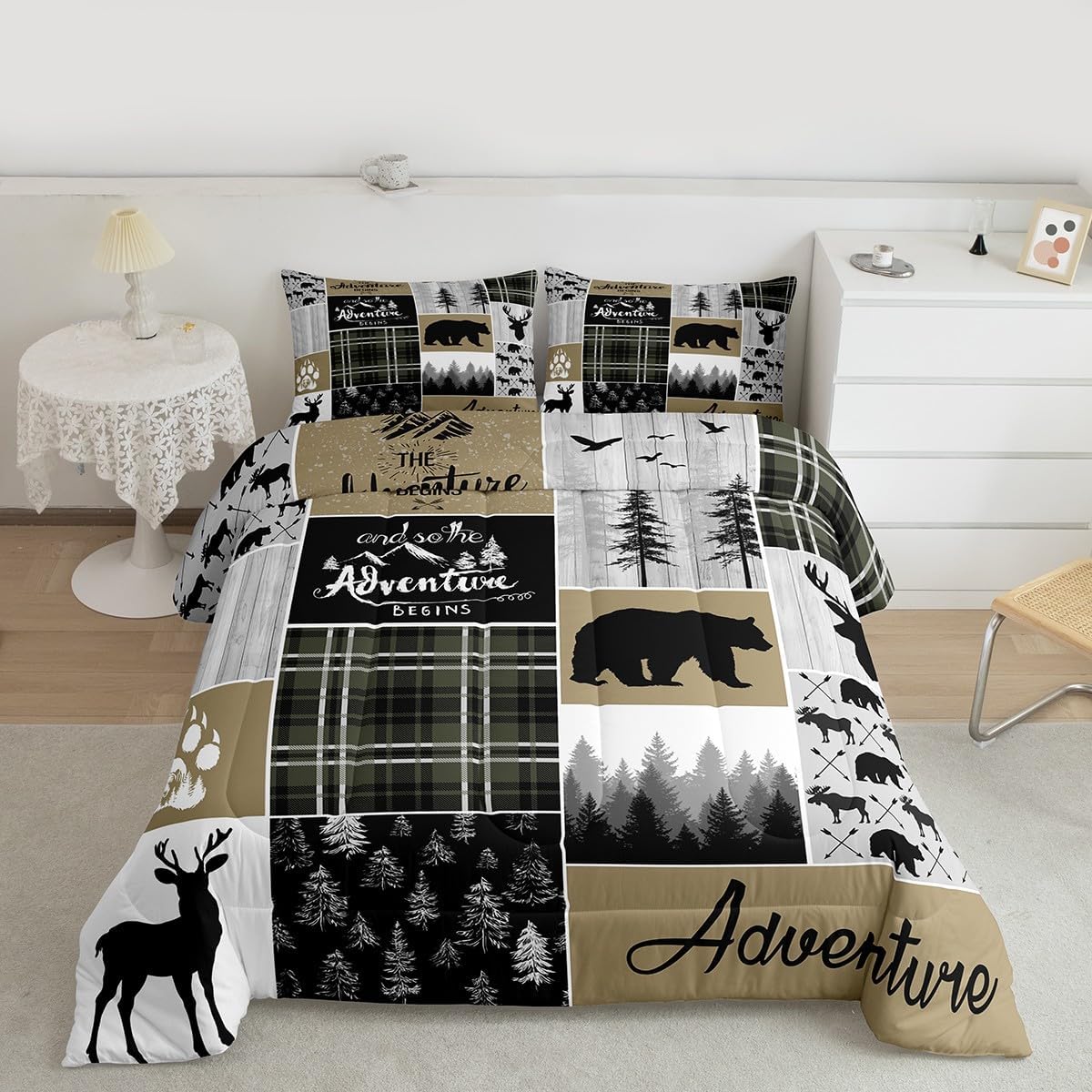 Farmhouse Country Bear Moose D - Hunting And Camping In Forest のレビューと価格