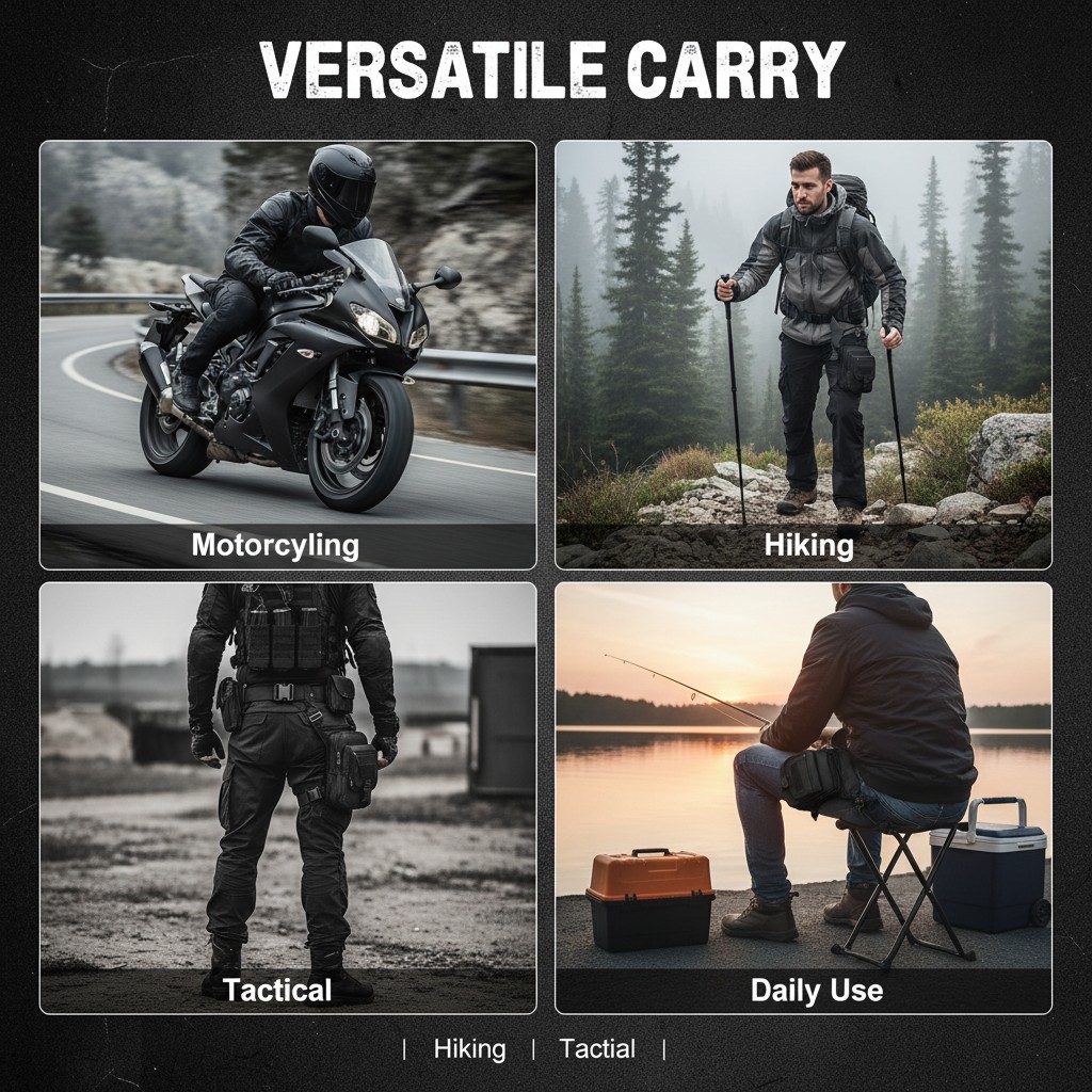 Motorcycle Drop Leg Bag Thigh  - Tactical Belt Rigger のレビューと価格