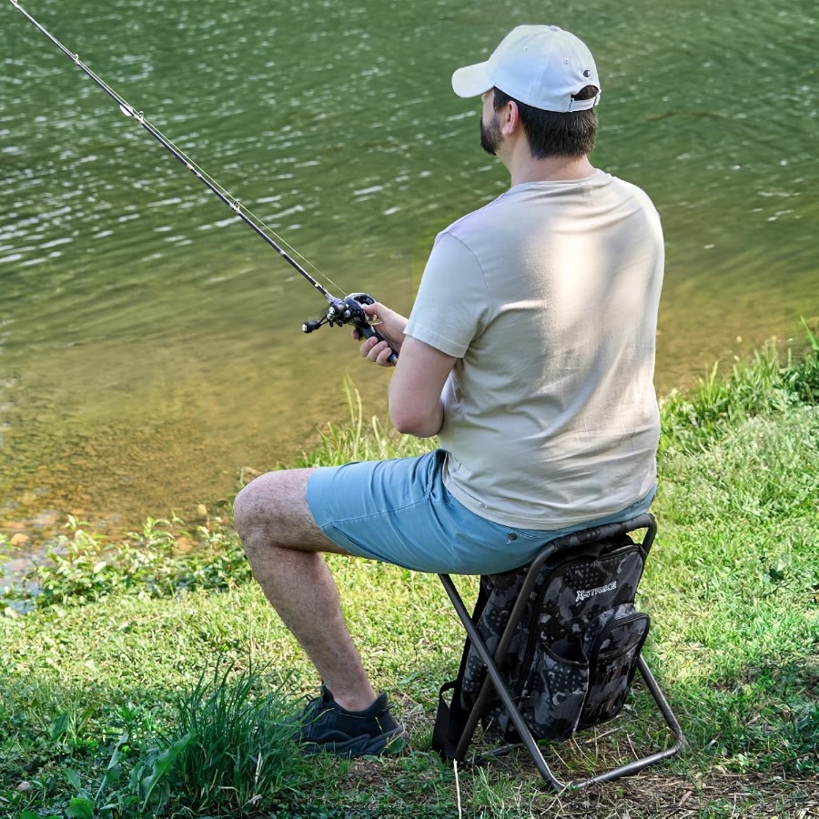 Portable Fishing Chair with Ad - Hunting And Fishing Outdoor Chairs のレビューと価格
